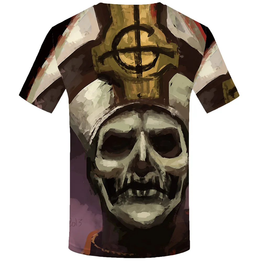 KYKU брендовая футболка с граффити Мужская забавная черепом одежда аниме принтом