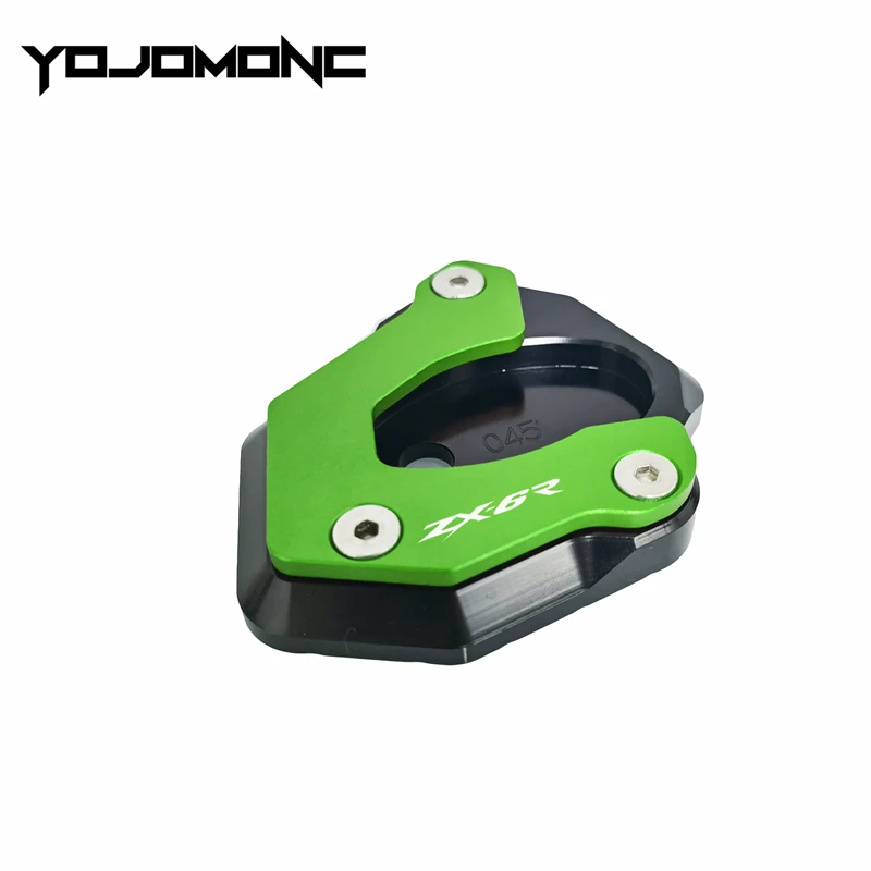 

Для kawasaki ZX-6R zx6r zx 6r ZX-10R zx10r zx 10r motocicleta cnc подставки pé селфи-Палка с боковой extensão цифровая apoio almofada