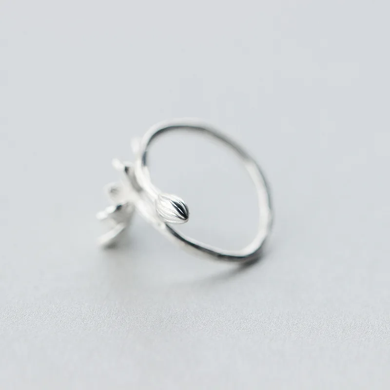 Женское кольцо с лотусом Trustdavis минималистичное регулируемое из стерлингового