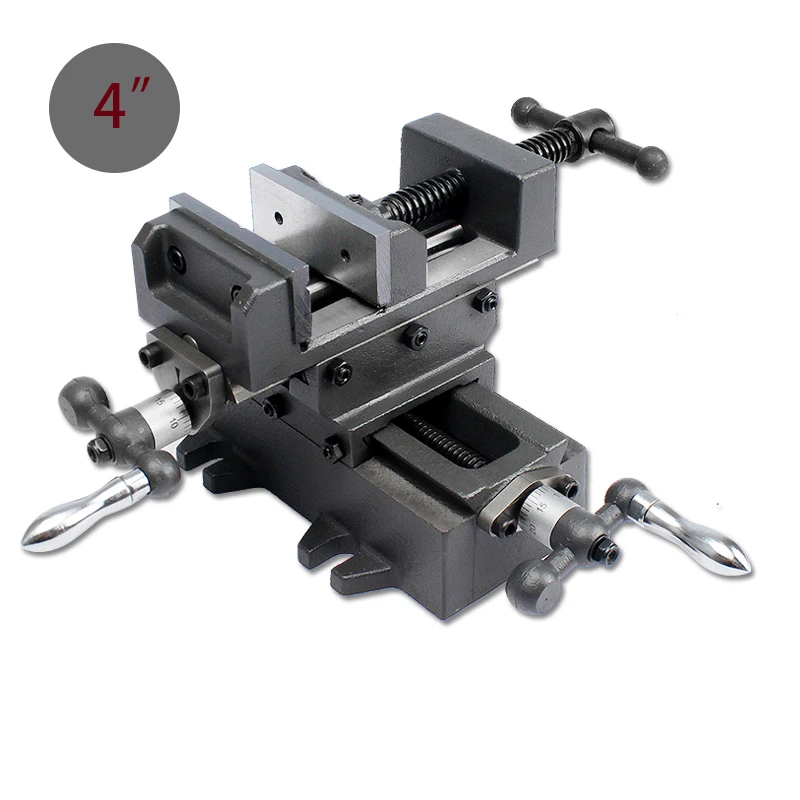 

4" Cross Slide Vise with Slider Bar Vertical and Horizontal Way Manual Bench for Mechanical Working Hand Tools