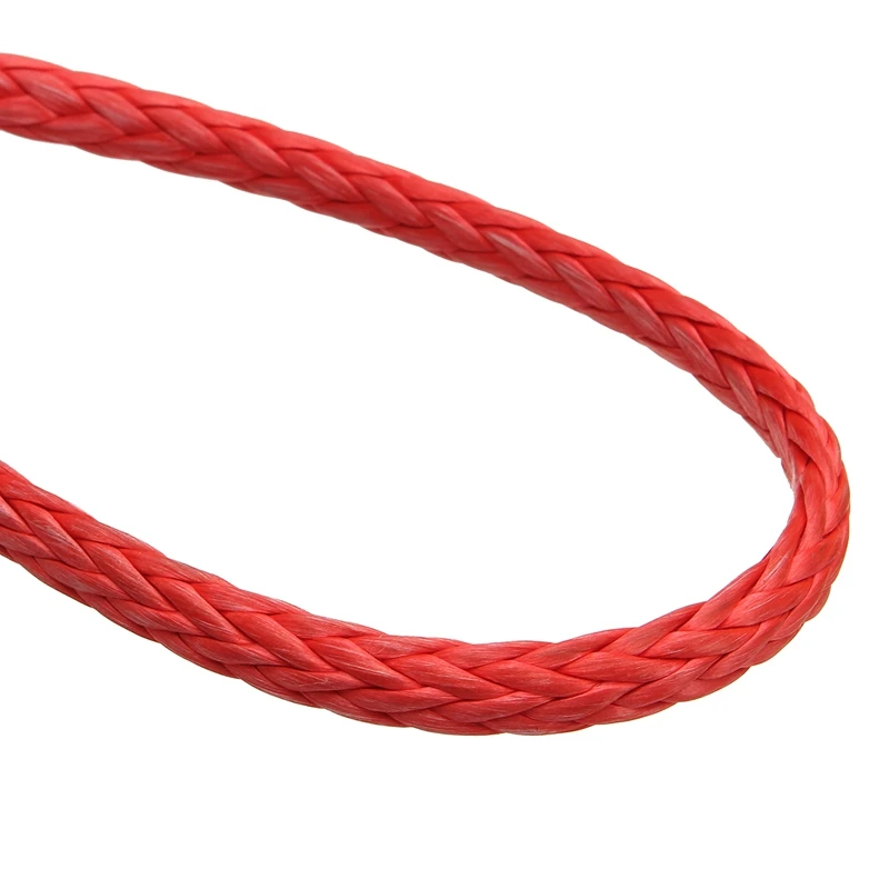 

3/16'' x 50' Synthetic Fiber Winch Line Cable Rope 5500+ LBs + Sheath For ATV UTV 5.5mm*15m Synthetic