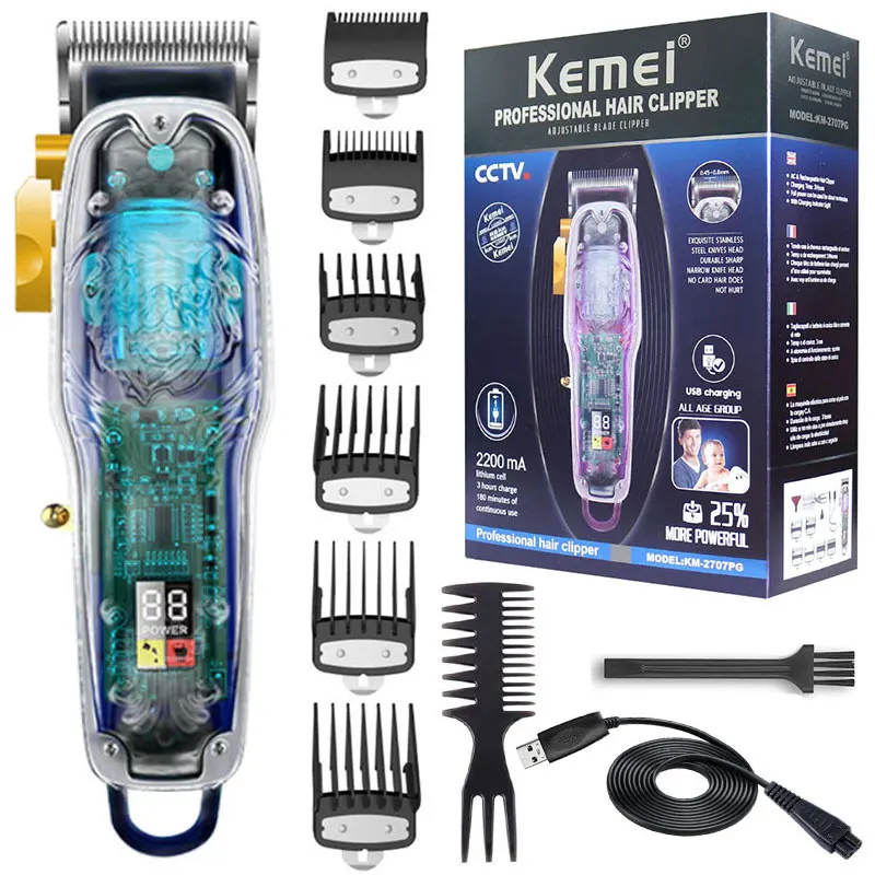 Профессиональный Домашний регулируемый триммер для волос kemei 2707PG мужчин
