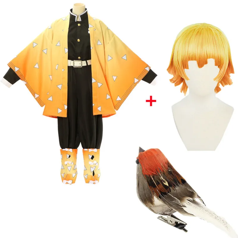 Anime Demon Slayer Kimetsu No Yaiba Zenitsu Giyu Tanjirou Nezuko Kamado Cosplay Costume Women Kids Men Kimono Uniform Clothes |