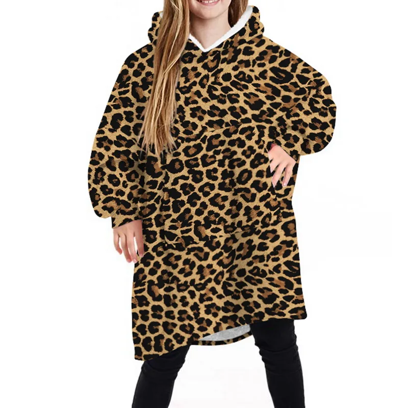 

Winter Warm Homewear Blanket Hoodie Oversize Sweatshirt For Women Men Kid Hoody Sweatshirt Home Coats Comfy Pullover