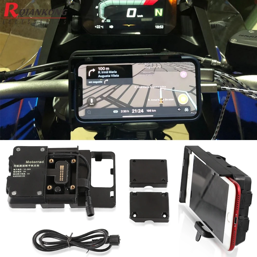 

2020 F700GS F 800 850 GS New Motorcycle USB Charger For BMW R 1200 1250 GS LC ADV Mobile Phone GPS Charging Holder Stand Bracket