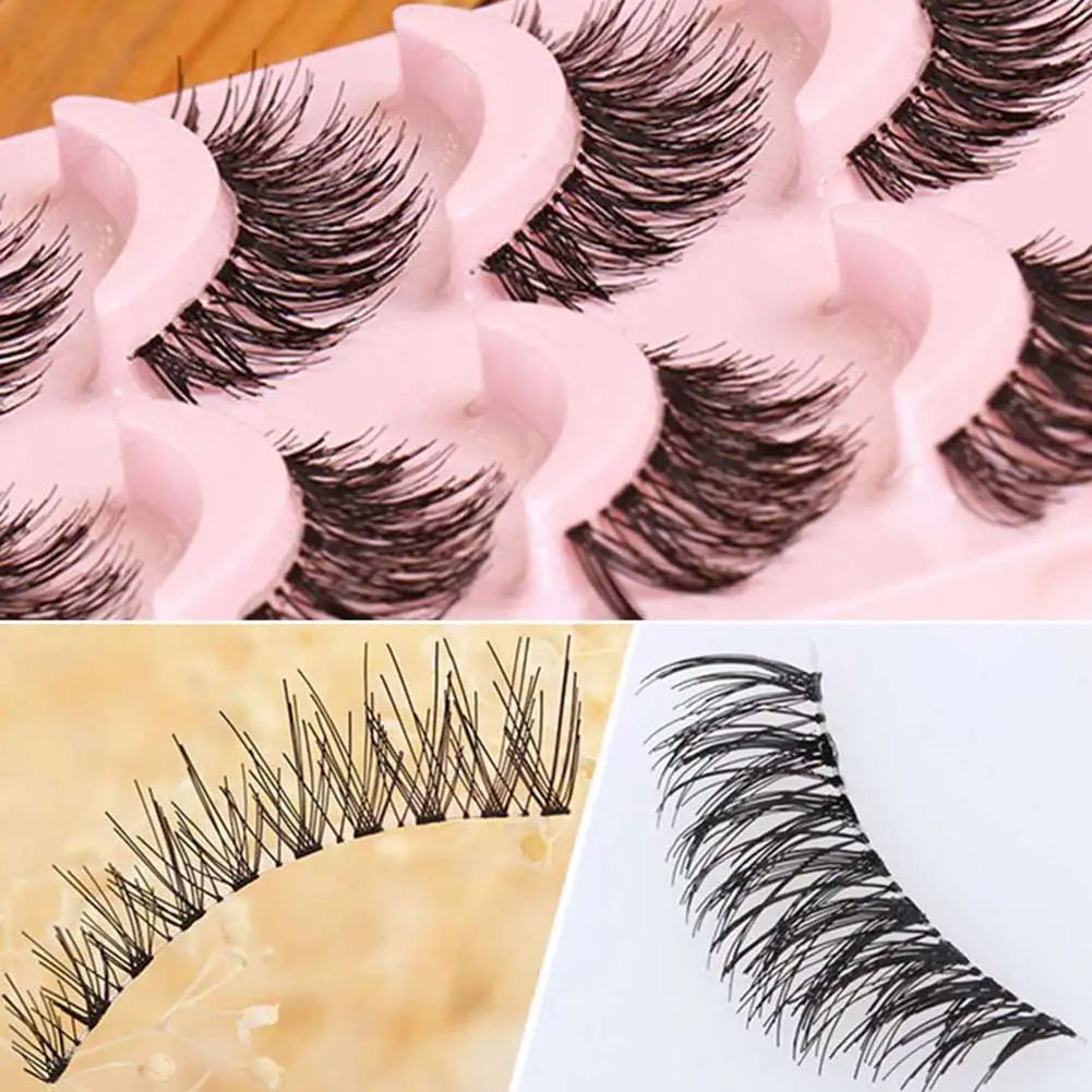 

5 Pair Beauty Wispies Natural Long Thick Soft Fake Eyelashes handmade Extension Eyelashes False Volume Handmade Eyelashes T J8B6