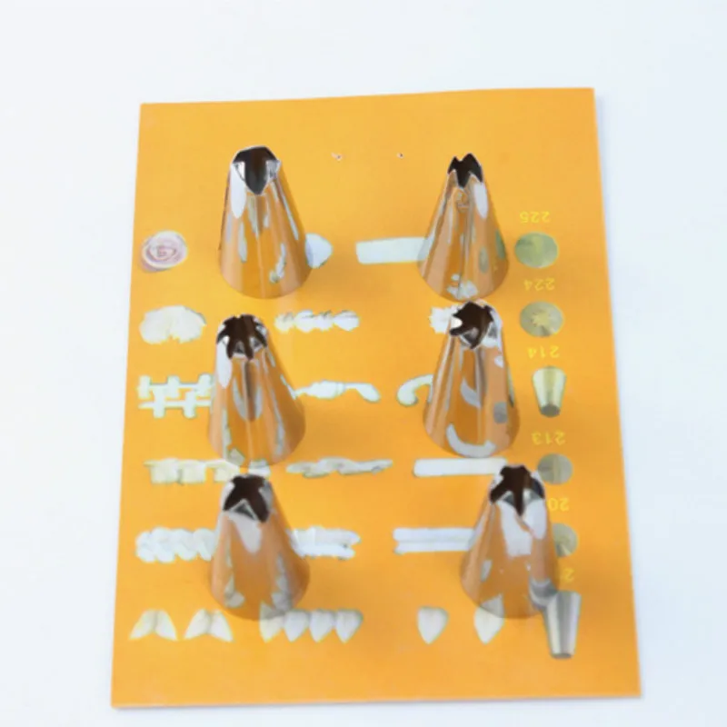 

6PCS Cupcake DIY Russian Flower Icing Piping Nozzles Pastry Cream Tips Kitchen Pastry Cupcake Baking Pastry Tools
