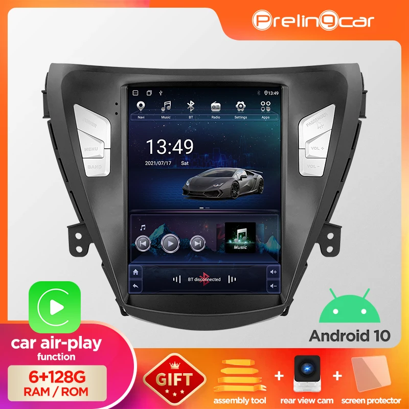 

Автомобильный радиоплеер Android 10 для Hyundai Elantra 2011-2013 мультимедийный видео GPS-навигатор для Tesla Style вертикальный экран без DVD
