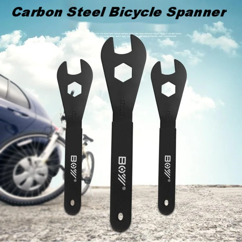 

Carbon Steel Bike Spanner Spindle Axle Bicycle Bike Repair Tool Fit For 13-19mm