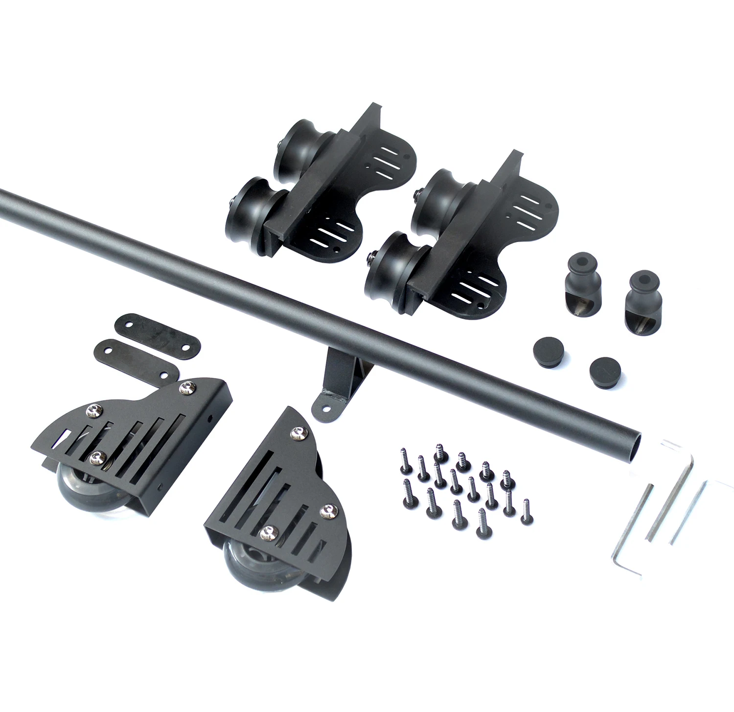 

DIYHD 200 см стоячая раздвижная фурнитура для библиотеки, полный набор гусениц (без лестницы), напольный ролик с тормозом