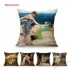 Наволочка для диванной подушки Alma-Tadema в древнем римском стиле, роскошная жизнь, элегантная женская хлопковая льняная наволочка для дивана, домашний декор, наволочка для художественной подушки