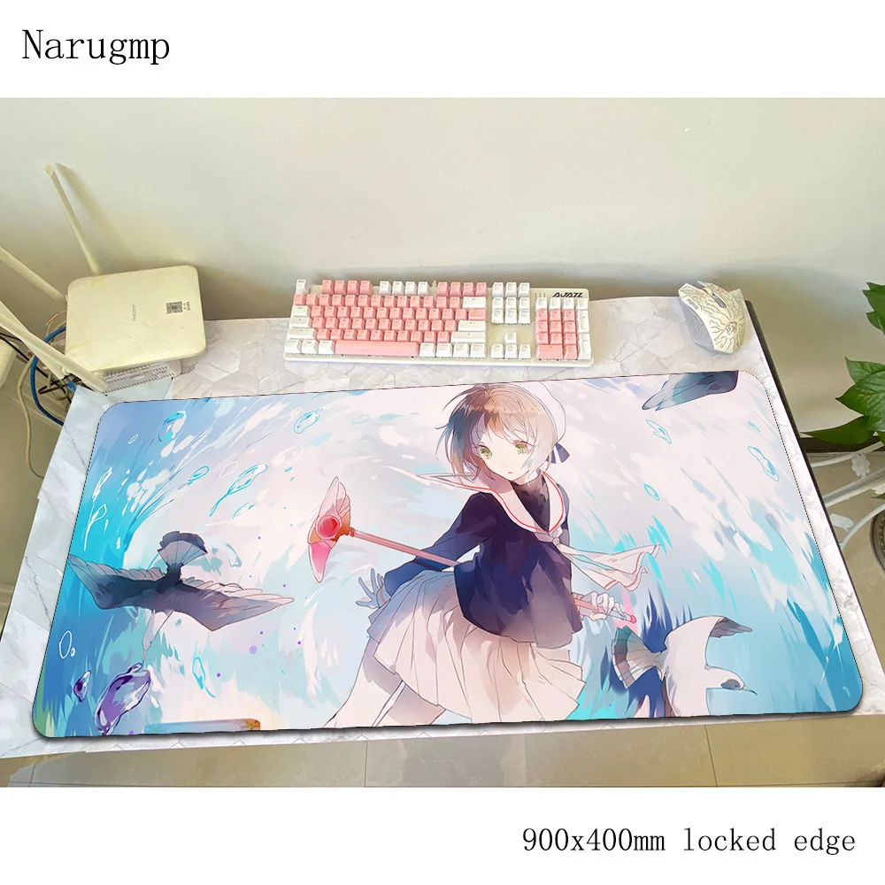Cardcaptor Sakura padmouse рождественские подарки аксессуары 900x400x4 мм коврик для мыши xl