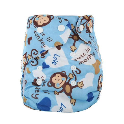 diaper cover 122 Регулируемые стираемые тканевые подгузники для новорожденных AIO, многоразовые супервпитывающие детские подгузники, современные подгузники, подходят для детей от 3 до 15 кг - Цвет: diaper cover 122