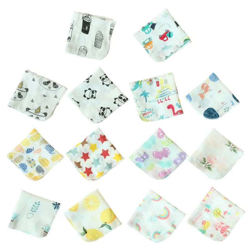 

Нагрудники хлопковые для новорожденных, 30 х30 см, 1 или 5 шт.