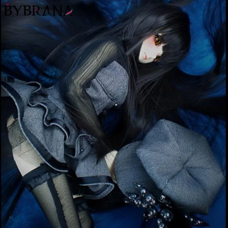 

Bybrana Bjd Doll 1/3 1/4 Cute Vampire Dress Black And Gray Baby Clothes
