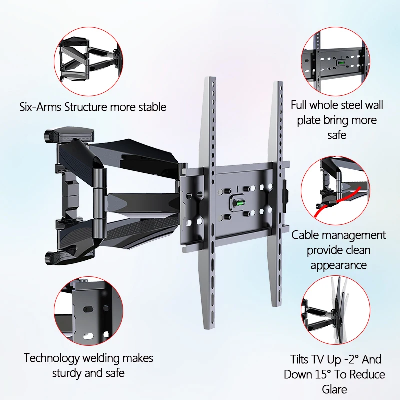 Кронштейн для телевизора BEISHI настенный кронштейн большинства устройств плоский