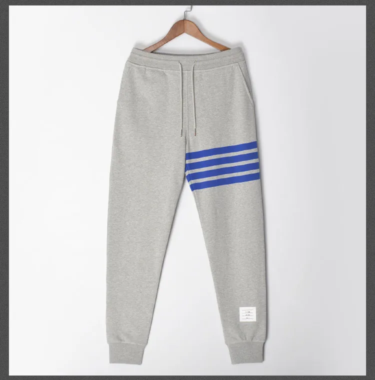 

2021 Fashion TB Brand Sweatpants Men Spring Pure Cotton Casual Sports Trousers Tracksuit Bottoms Mens Jogger Track Pants