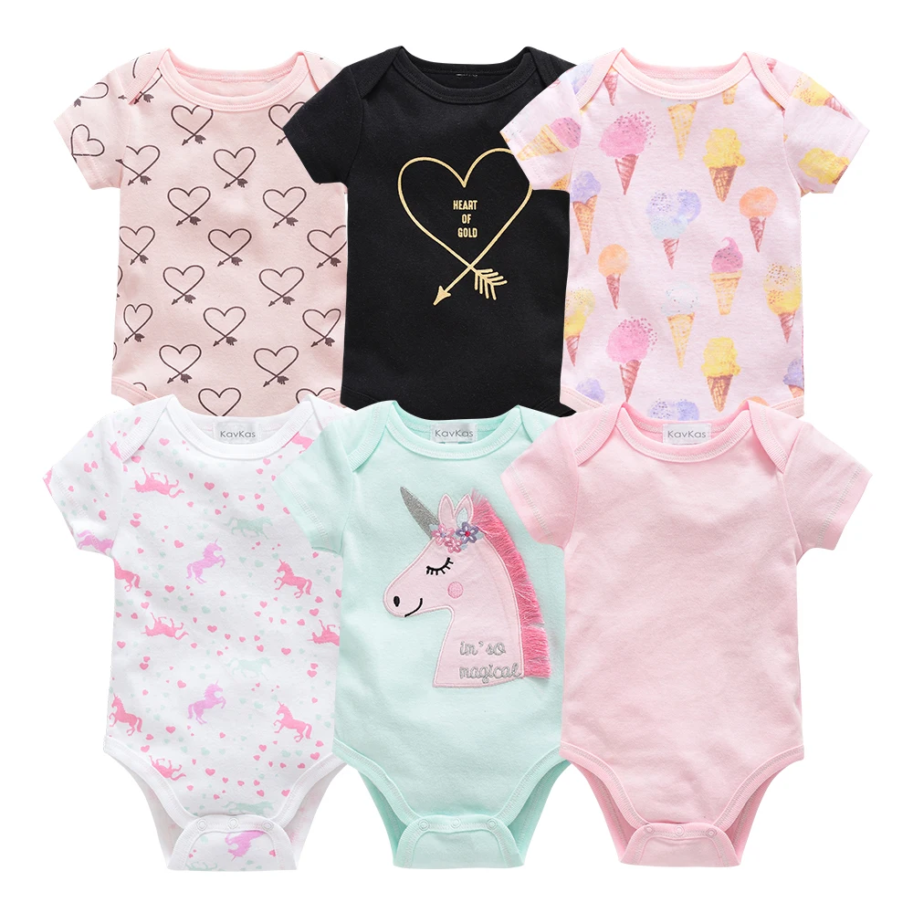 HY22232288 Honeyzone 6 шт. Детские боди из хлопка цельный короткий рукав Roupa De Bebes летний комплект одежды для маленьких мальчиков - Цвет: HY22232288