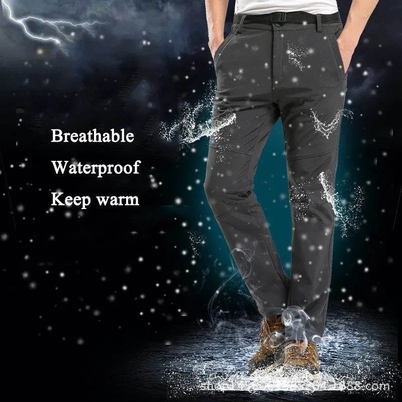 Мужские и женские уличные штаны GLEEGLING флисовые Softshell для рыбалки туризма катания
