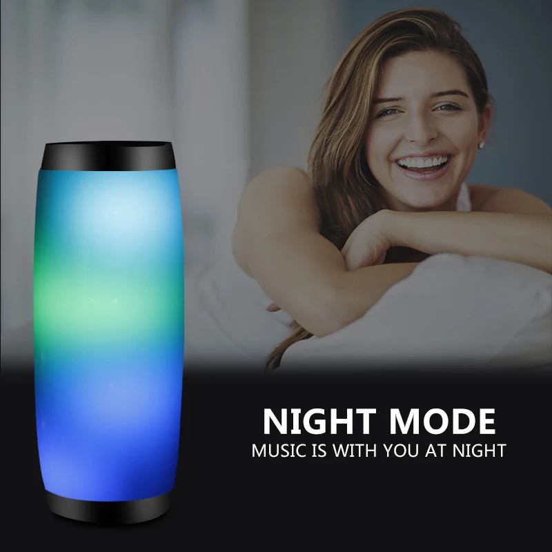 Портативный Bluetooth динамик TG157 со светодиодной подсветильник кой 1200