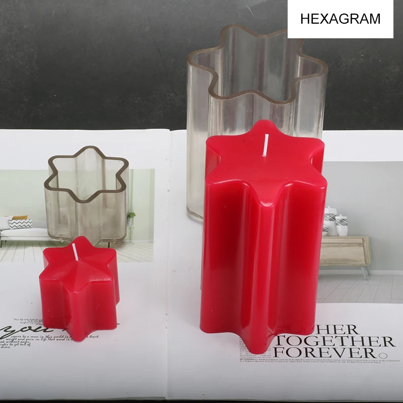 Пентаграмма Шестигранная форма для свечей ручной работы velas мульти размер формы