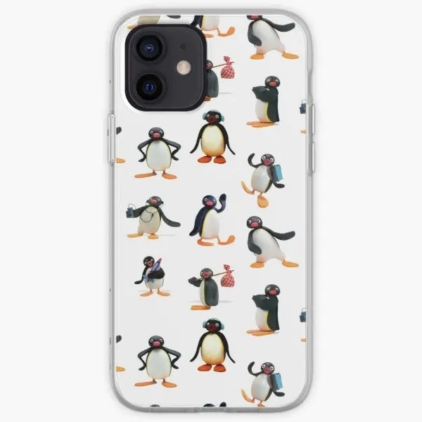 

Силиконовый чехол Pingu с цветочным принтом для iPhone 11 12 13 Pro Max Mini 6 6S 7 8 Plus X XS XR Max 5 Собака