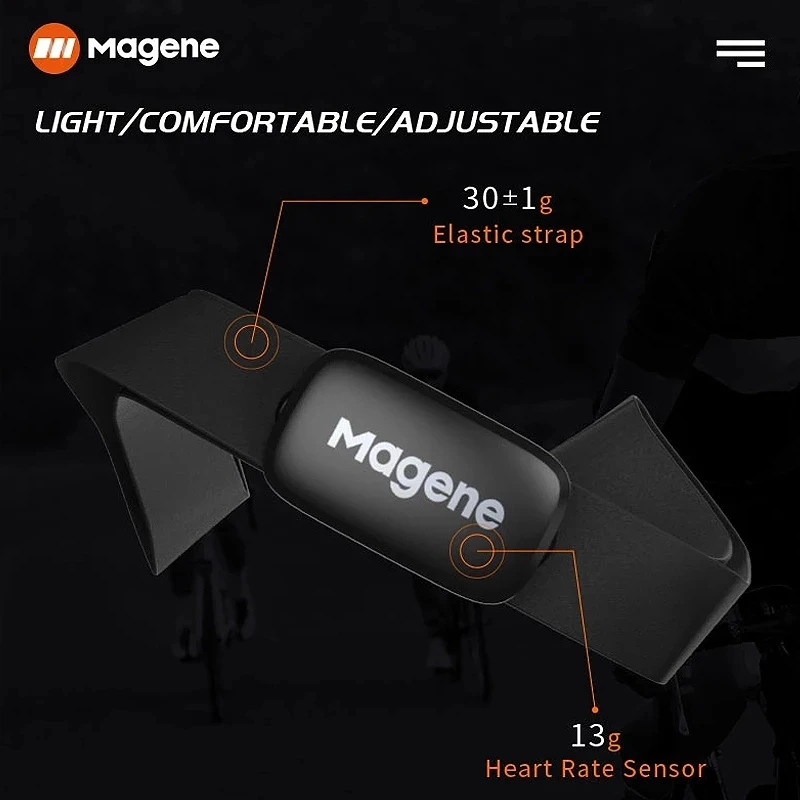 Magene H003 Bluetooth4.0 ANT + Heart Rate Sensor Compatible GARMIN Bryton IGPSPORT Computer Running Bike Monitor Cycling Sensor