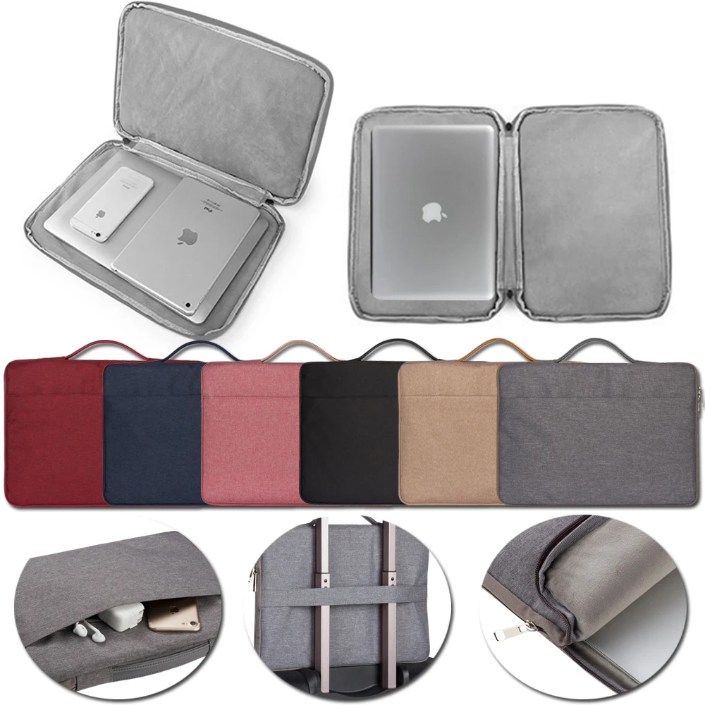 

Side Zipper Laptop Bag Sleeve Handbag Notebook Carrying Case Suitable for Apple Macbook/ Air/Pro/Macbook White Protective Bag