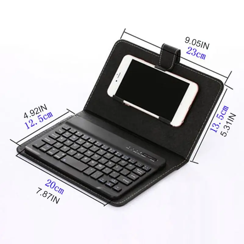 U2JE Wireless Bluetooth-compatible Keyboard PU Storage Case Mobile Phone Universal Protective Casing Keypad Cellphone 2-in-1 | Компьютеры