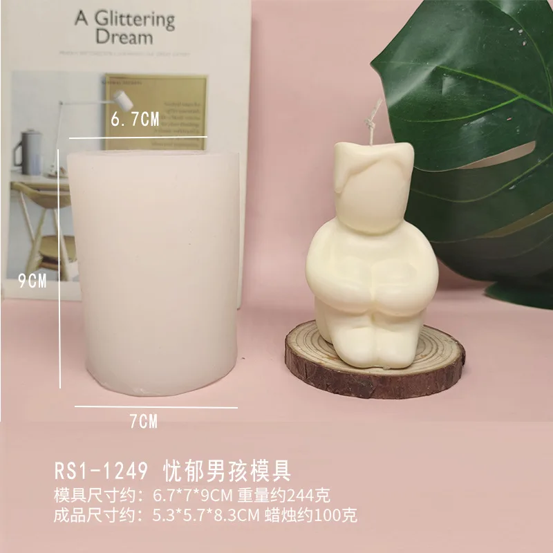 3D креативная силиконовая форма для свечи в виде человеческого тела одиночного