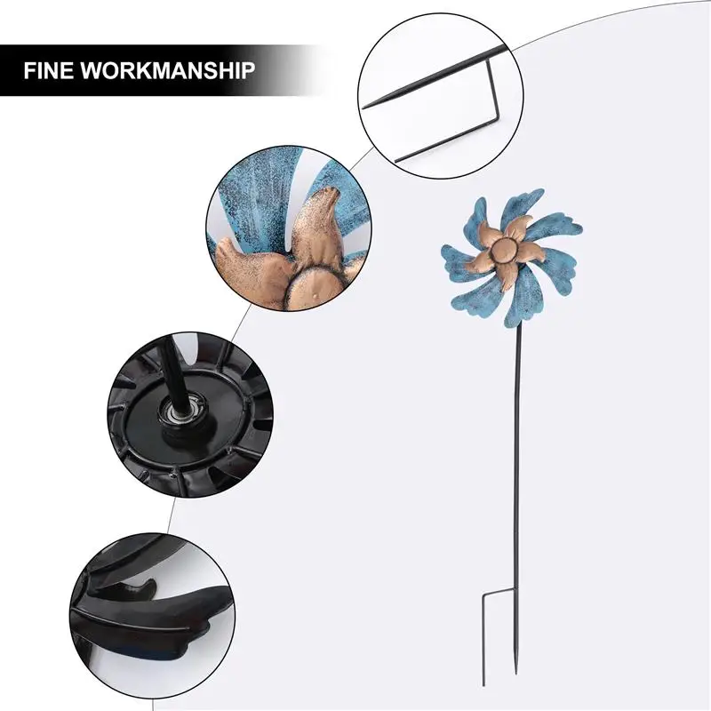

1pc Unique Outdoor Windmill Adornment Wind Spinner Windmill Garden Yard Decor Beautiful Outdoor Decor Pinwheel Adornment