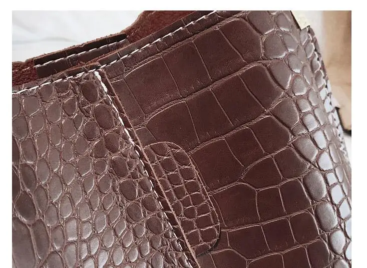 Винтажные кожаные сумки через плечо с каменным узором для женщин 2019 новая сумка