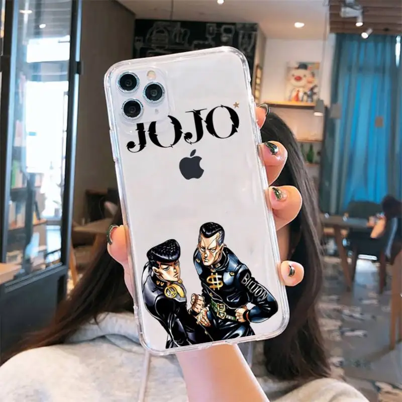 

JoJo Bizarre Adventure Phone Cases Transparent for iPhone 6 7 8 11 12 s mini pro X XS XR MAX Plus cover funda shell