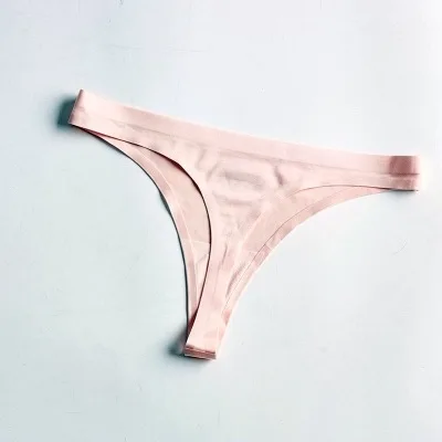pink 2 шт., сексуальные женские хлопковые стринги с низкой талией, сексуальные трусики, высокое качество, бесшовное нижнее белье, черные, красные кожаные трусы большого размера - Цвет: pink