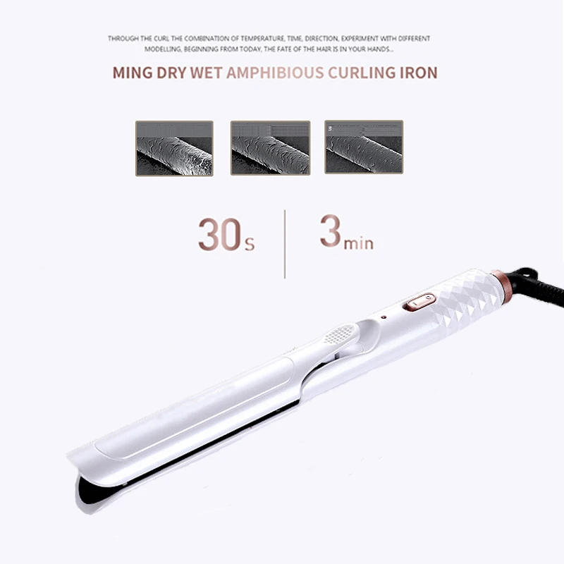 2 в 1 выпрямитель для волос с плоским утюгом Профессиональные керамические щипцы