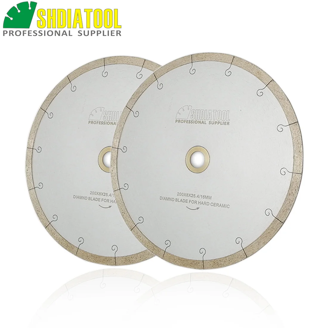 Алмазная пила SHDIATOOL 2 шт. диаметр 8 &quot/200 мм слот для крючка диск резки с низким