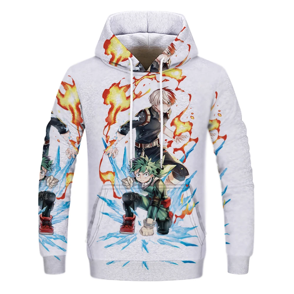Худи с 3D принтом героев академии свитшоты мужская и женская толстовка костюм для