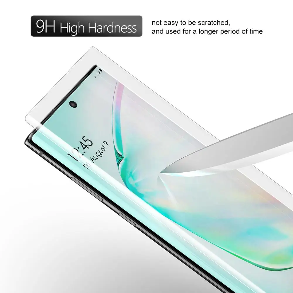 full glue nano liquid uv tempered glass for samsung galaxy note 10 uv screen protector for galaxy note10 plus curved glass free global shipping