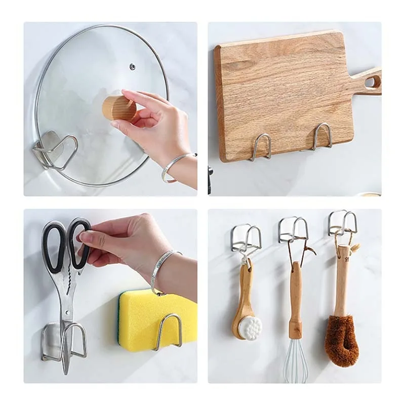 Stainless Steel sink Sponges Holder Self Adhesive Drain Drying Rack Kitchen Wall Storage Holders Bathroom Accessories | Дом и сад