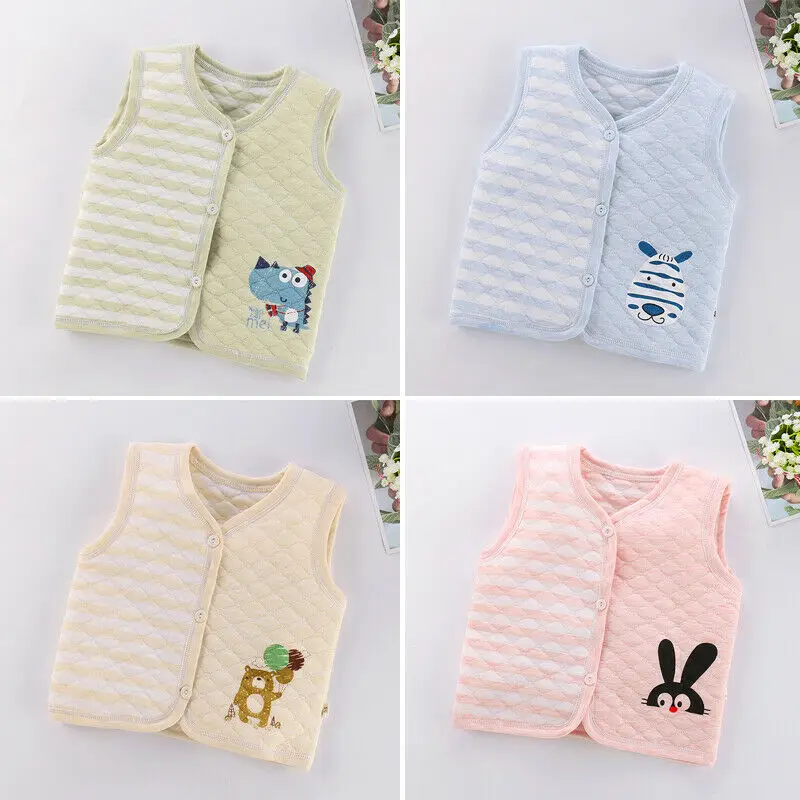 Хлопковый жилет для новорожденных детей и маленьких девочек мальчиков мягкий