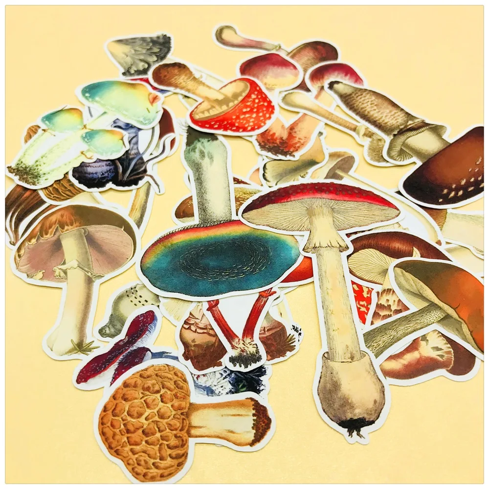 

26Pcs/Pack 2019 Vintage Cartoon Mushroom Letter Sticker DIY Craft Scrapbooking Album Journal Happy Planner Decorative Stickers
