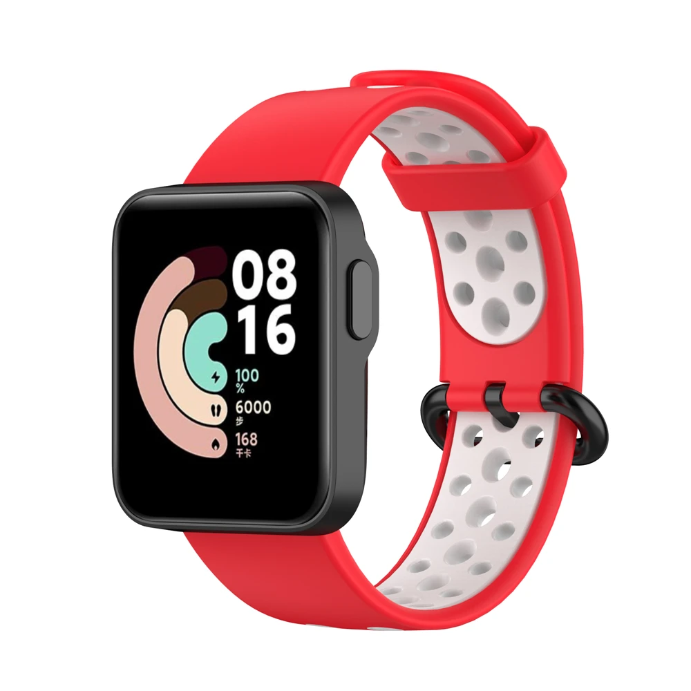 Силиконовый ремешок для смарт-часов Xiaomi Mi Watch Lite - замена браслета красного цвета для спортивных часов Redmi Sport Correa.