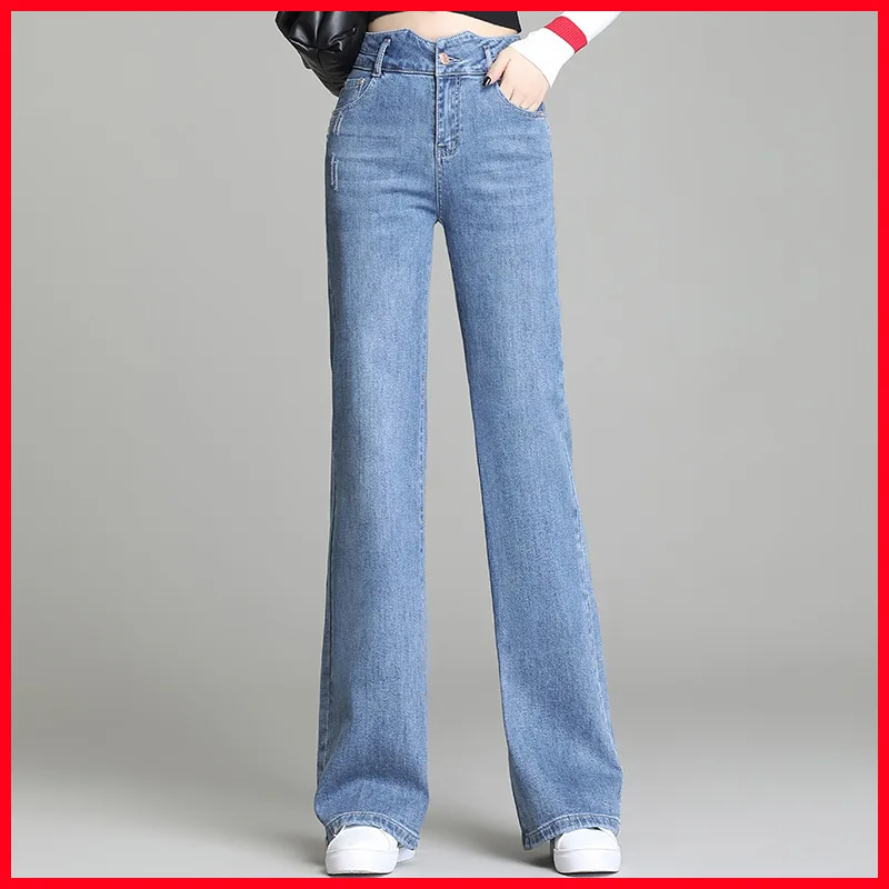 

Xiyi high waist jeans 2021 spring dress new style show thin and drooping feeling loose wide leg trousers women's trend