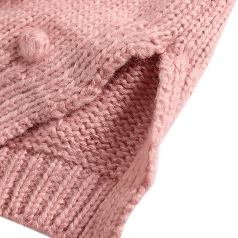 Baby Girl Sweater Infant Girls Cardigan Jacket Winter Warm Child Ball In Hand Down Sweater Cardigan Baby Clothes 0-3Y