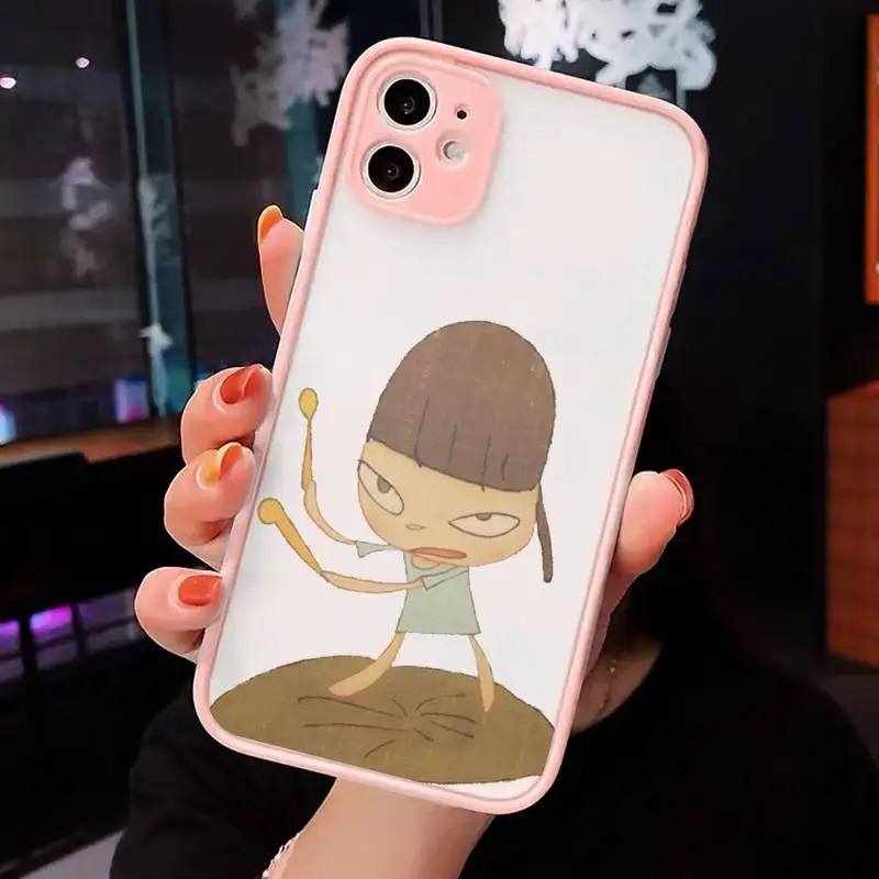 

Yoshitomo Nara art design pattern Phone Cases matte transparent For iphone 7 8 11 12 plus mini x xs xr pro max cover