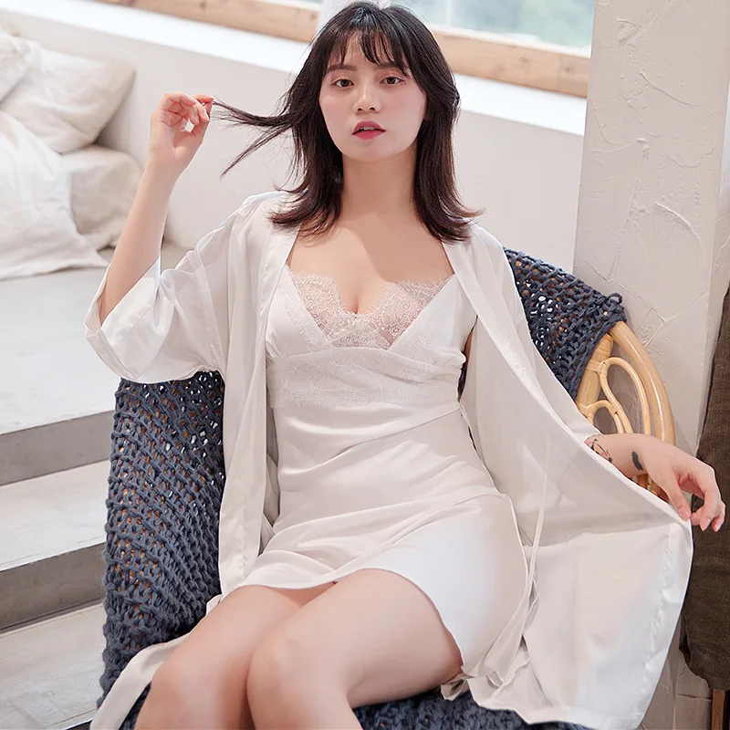 Женское кружевное ночное белье Camisola черное ночная рубашка для свадьбы 2019 |