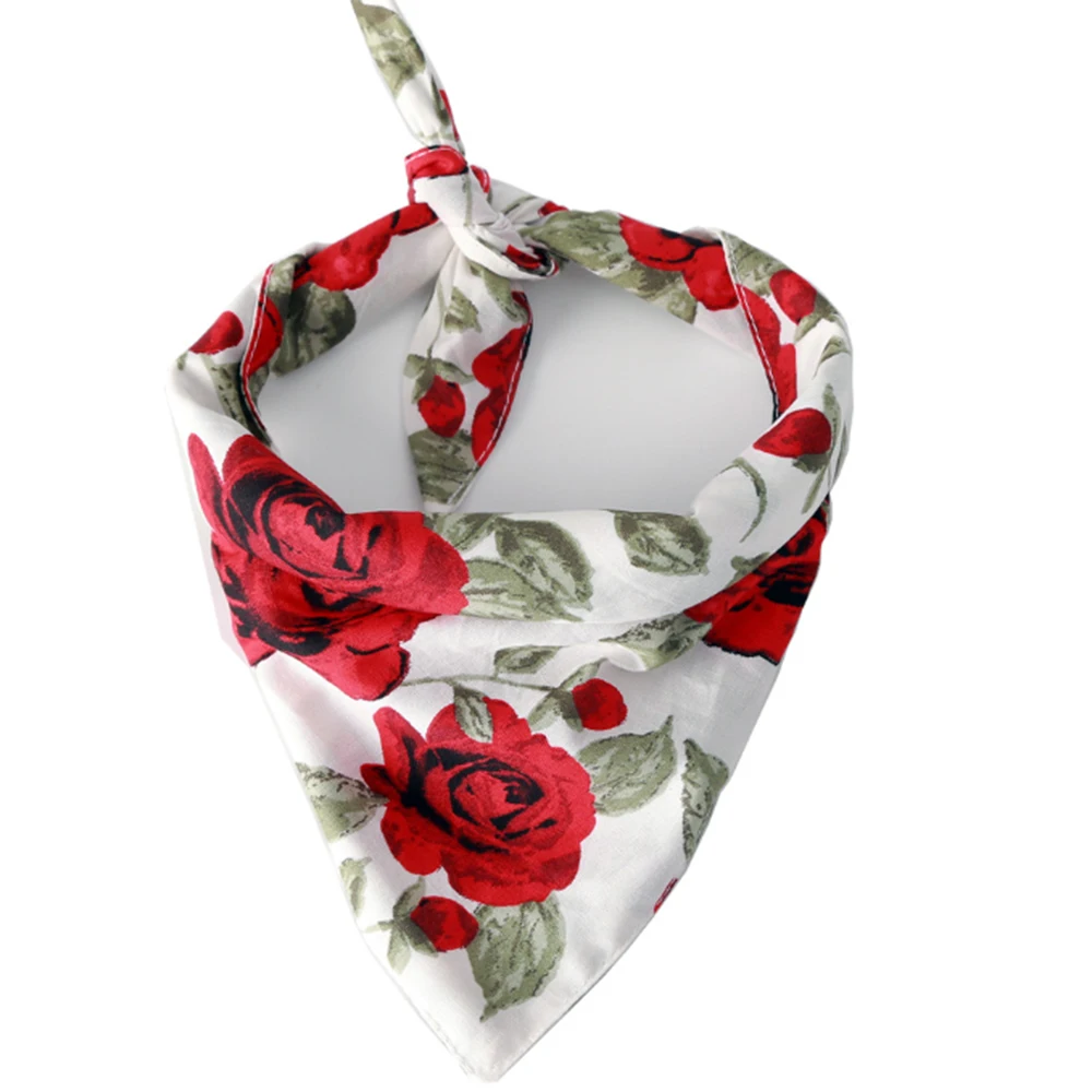 Треугольная бандана для животных Цветок розы нагрудники собака полотенце шарф