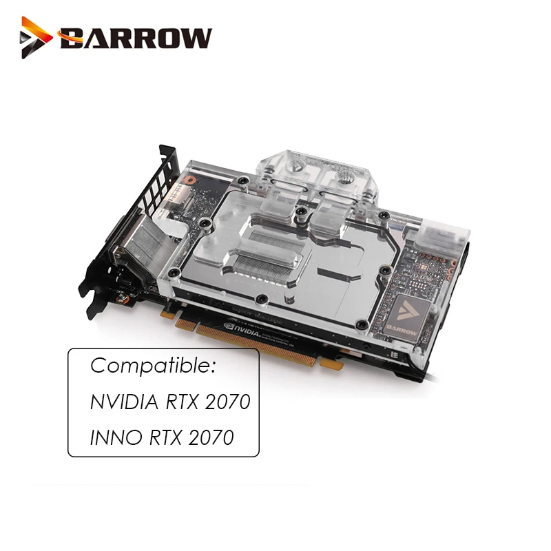 Барроу GPU водный блок для NVIDIA RTX 2070/INNO 2070 чехол компьютера охладитель охлаждения