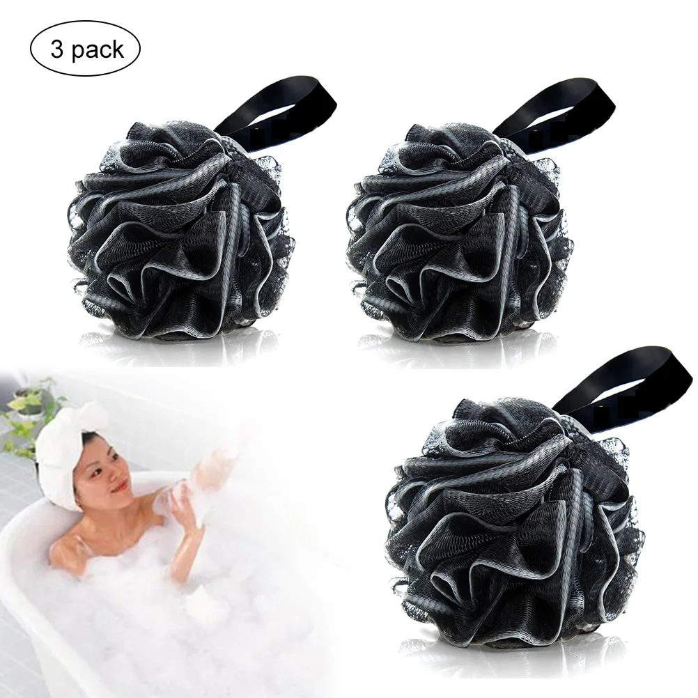 

3Pcs Bath Ball Bathroom Bath Flowers Rubbing Towel Shower Bath Flowers/Bath Brush Bathroom Accessories