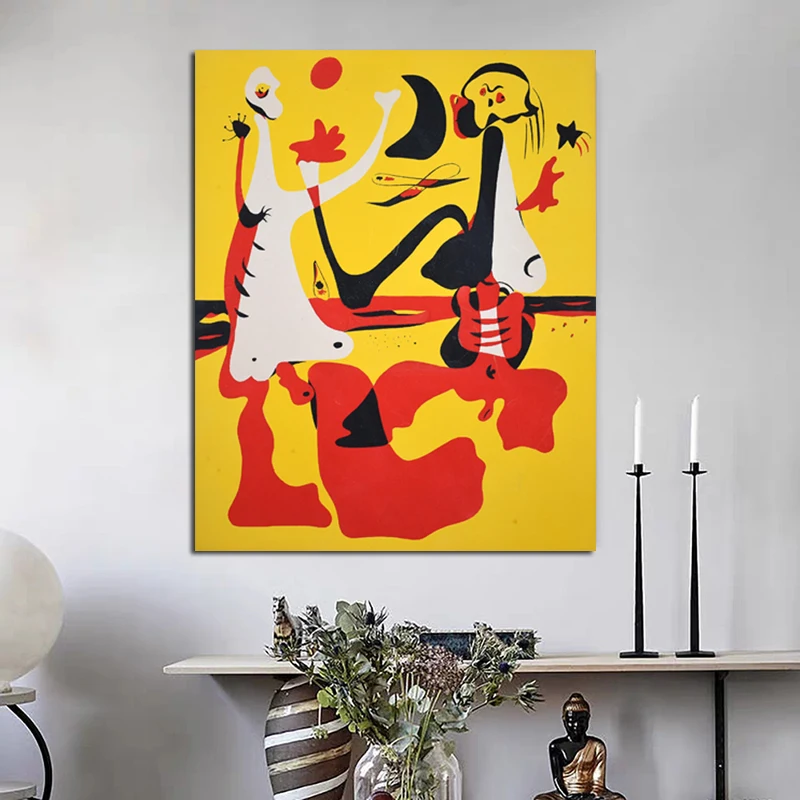 Joan Miro художественная абстрактная настенная живопись холст постеры печать